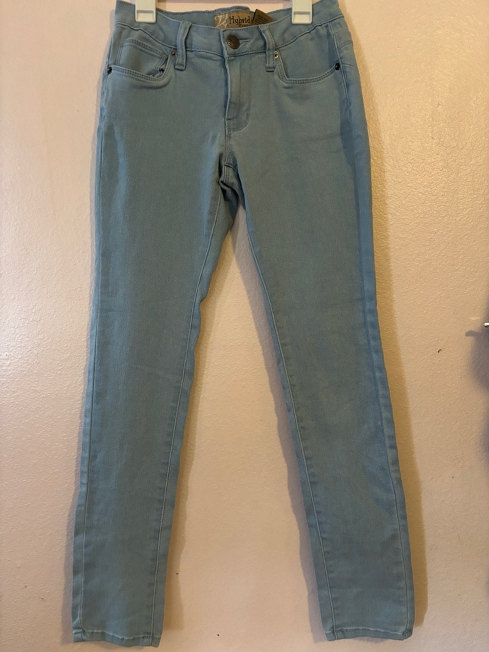Hybrid & company Woman’s Light Blue Skinny Jeans, Low Rise, Stretch Size 3